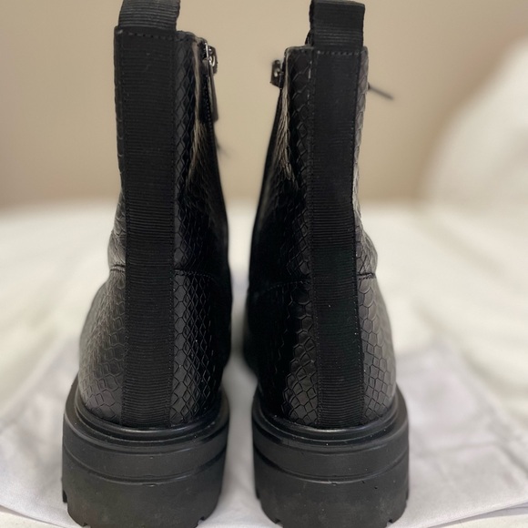 Rule London Leather Chunky Lace Up Boots Size 8 - Picture 4 of 11